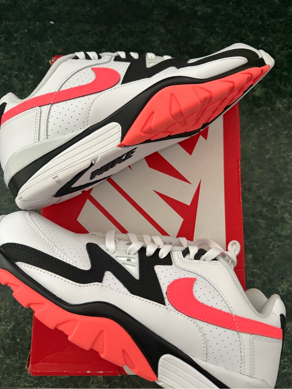 Nike Air Cross Trainer 3 Low Hot Lava - White Black Coral Accent Running Shoes